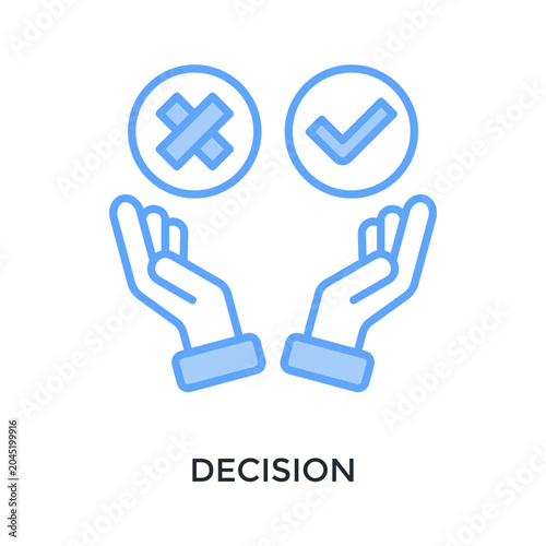 Fotografia Decision Icon Lineal Blue Style