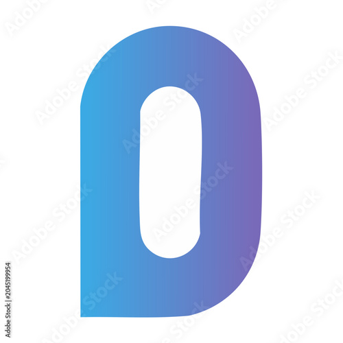 Gradient Letter D Icon