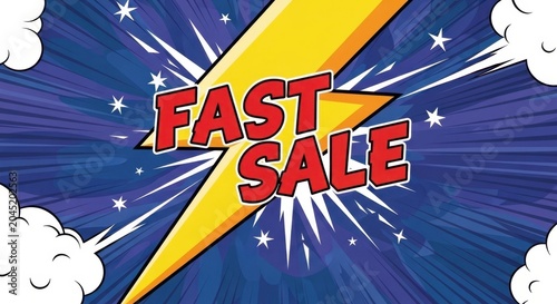 Fast Sale Comic Explosion Graphic