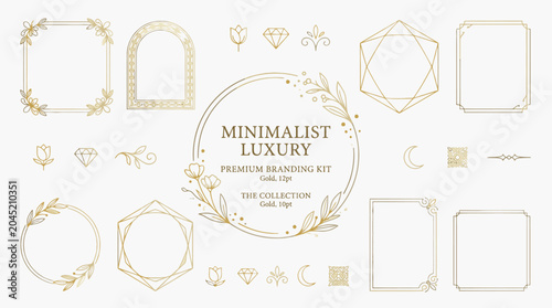 Minimalist Luxury Design Elements Set.
