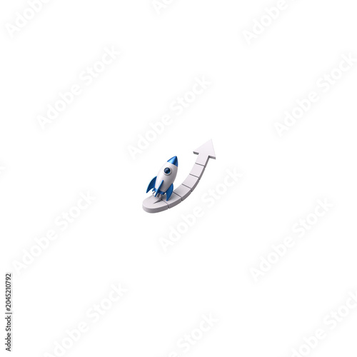 Launch Track Rocket Strategy Icon