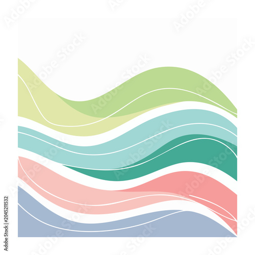 Abstract flowing waves pattern in pastel colors