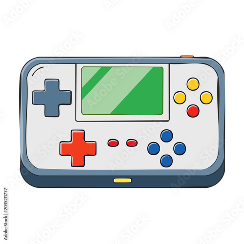 Retro portable game console illustration
