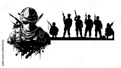Фотография design illustration to commemorate Army Birthday