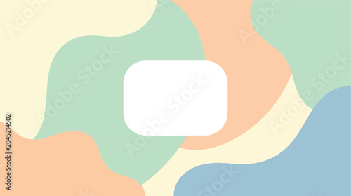 Schilderij op canvas Soft flowing waves of gentle pastel colors forming a harmonious abstract backdro