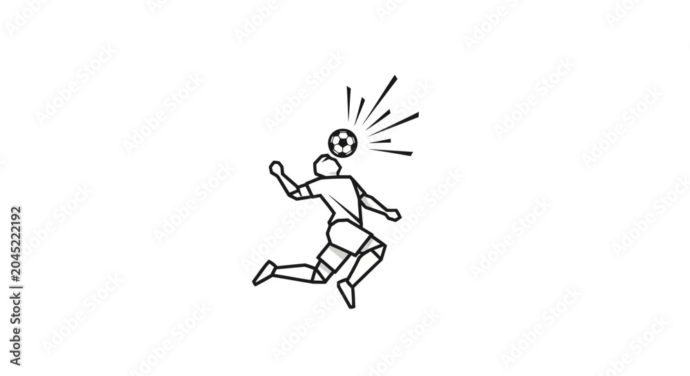 Fototapeta premium A stick figure runs with motion lines.
