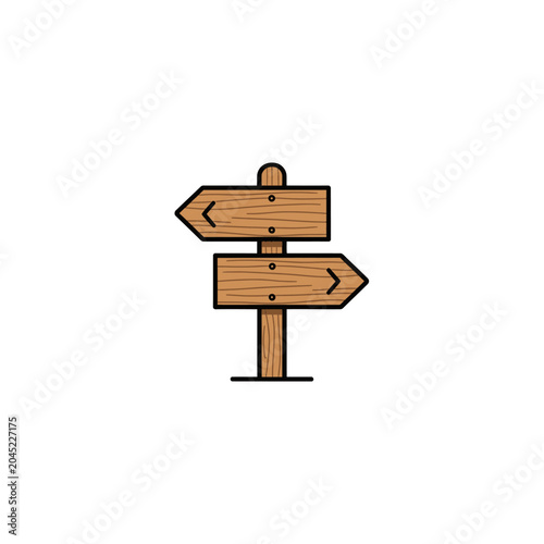 Wooden Directional Sign Post Pointer.