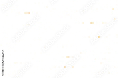 Abstract Gold Binary Code Background Digital Data Stream Pattern for Technology and Cyber Security Concepts