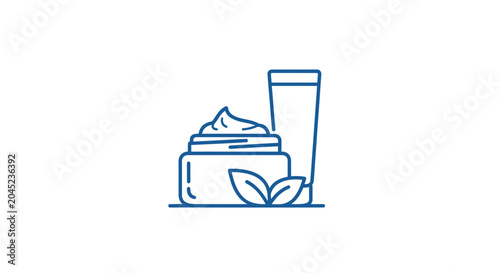Tablou pe pânză Skincare cream and lotion products.