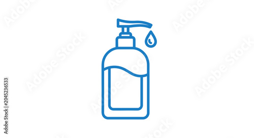 Fotografi Hand sanitizer bottle with pump.