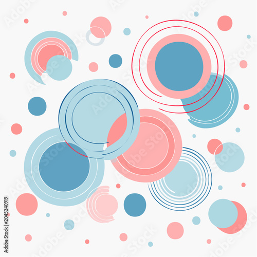 Abstract Geometric Circles Pattern