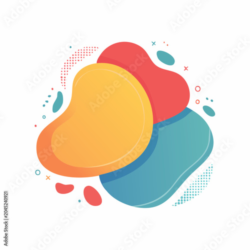Abstract Fluid Shapes with Gradient Colors
