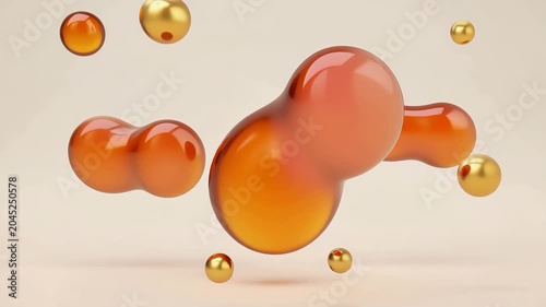 Soft gradient blobs floating slowly in minimal space  subtle organic movement 