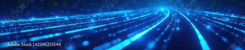 Glowing blue lines forming an abstract futuristic pattern , cosmic, cg