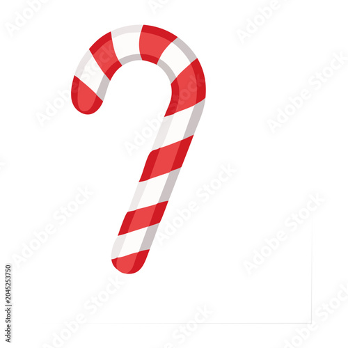 Red and white striped candy cane