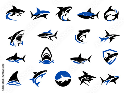 Orca Whale Logo Collection Vector Set, Abstract Killer Whale Icons, Modern Ocean Animal Branding Symbols