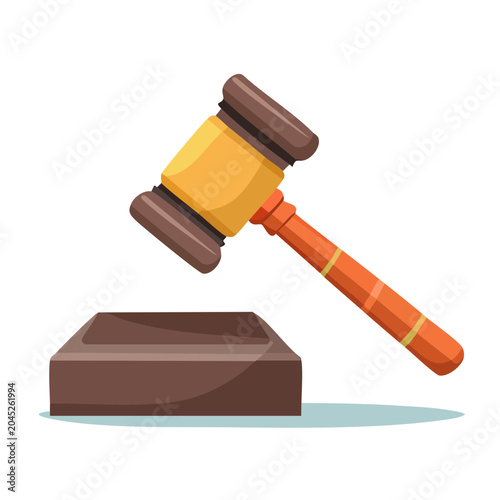Gavel and sounding block illustration