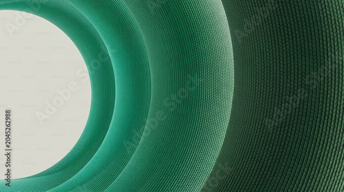 Abstract teal gradient spiral tunnel with mesmerizing hypnotic texture and futuristic minimalist design