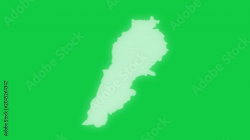Lebanon VHS old screen effect map pop animation green background