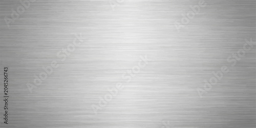 Tableau sur toile A shiny silver brushed metal plate texture offers a gray industrial stainless st