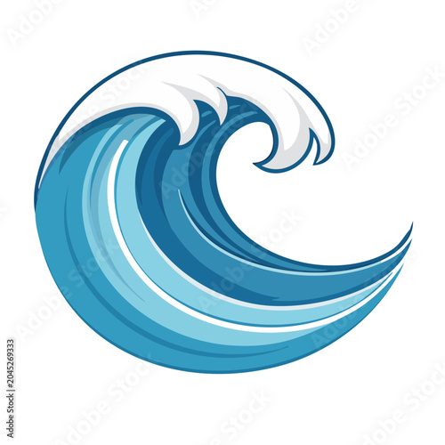 Stylized ocean wave illustration