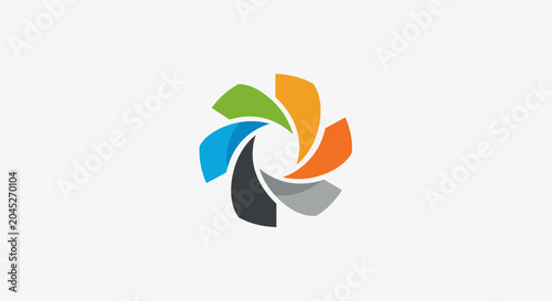 Bild auf Leinwand Abstract colorful swirl logo