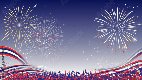 4th July concept celebration template illustration.ai 