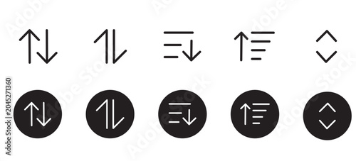 Canvastavla Sort arrows icon direction symbol
