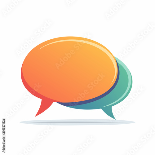 Two Overlapping Speech Bubbles