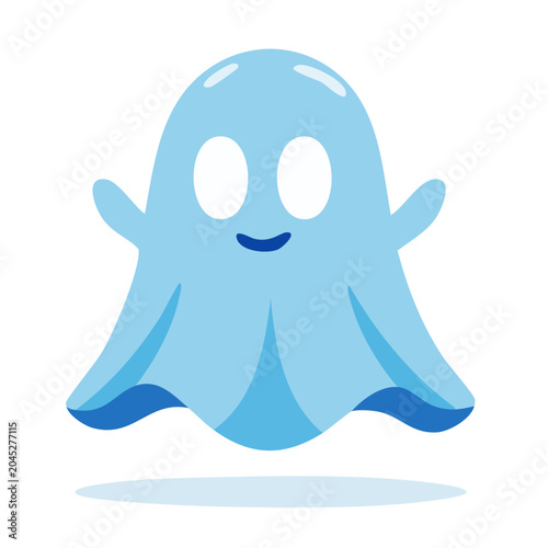 Cute blue ghost icon