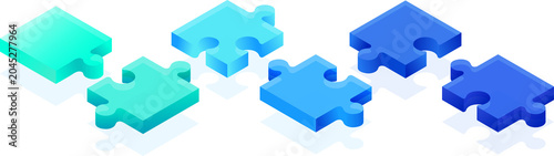 Jigsaw Chart Teamwork Collaboration Business Infographic