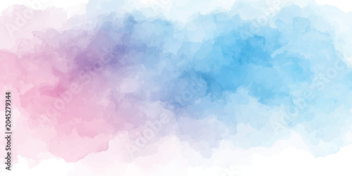 Photos Abstract watercolor sky background with blue clouds, sunlight, and soft airy clo