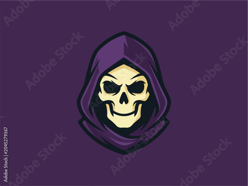 Grim Reaper Skull Illustration 1.