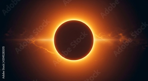 Stunning Solar Eclipse with Fiery Corona and Cosmic Dust