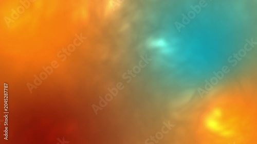 Abstract loop Orange blue cloud smoke motion flow on  background. Dynamic smoke, cloud of cold fog background. 4K Orange blue floating light, fog, smoke, cloud flow effect.