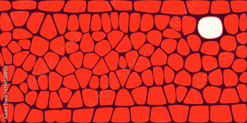 Fotografía Organic cellular pattern with a single white cell vector illustration