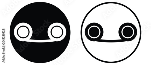 Voicemail Icon, Voicemail Icon Set, abstract voice mail icon on white background.