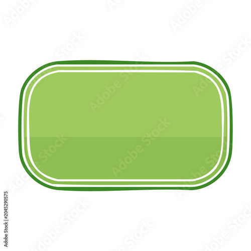 Green rounded rectangle with white border on transparent background