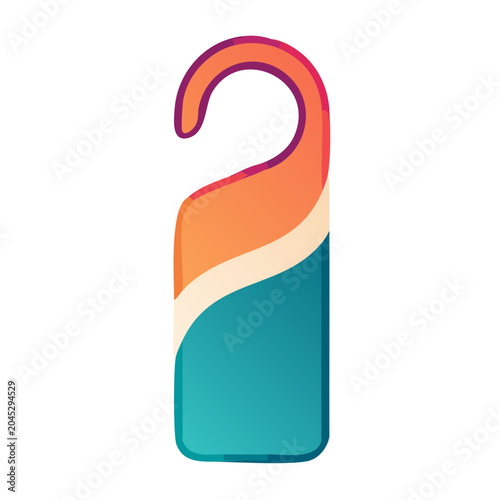 Modern door hanger with abstract design