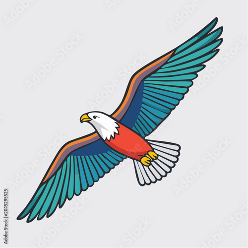 Stylized Eagle in Flight