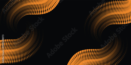 Fotografie orange black brush Car sticker wrap pattern banner abstract sporty lines