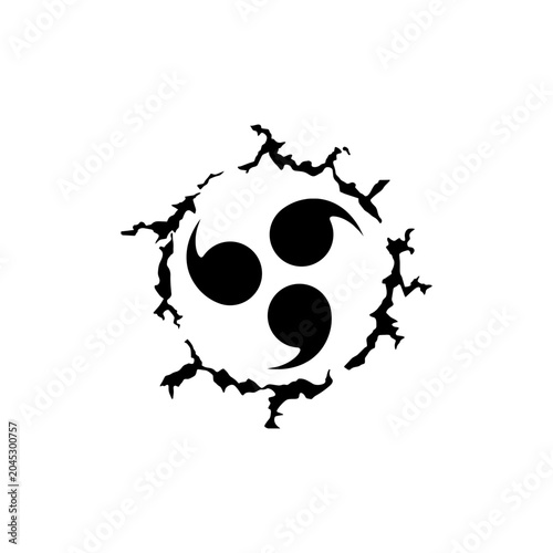 itsutomoe icon traditional Japanese emblem