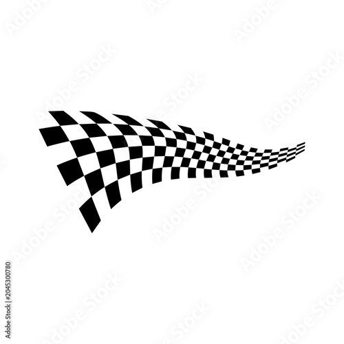 Racing Checkered Flag Wave Vector