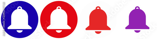 vibrant collection of colorful notification bell icons, each presented within a distinct circular background, ideal for alerts and reminders.