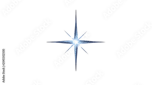 Glowing Blue Star Shines Brightly