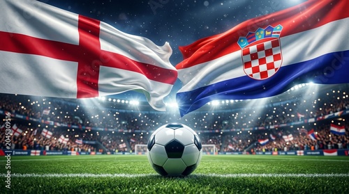 England vs. croatia soccer match - intense international football rivalry