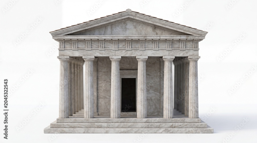 Fototapeta premium Classic greek temple building with tall columns
