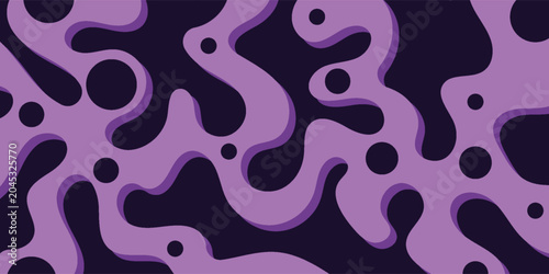 Картината върху платно Abstract Purple and Black Wavy Pattern for Modern Design.