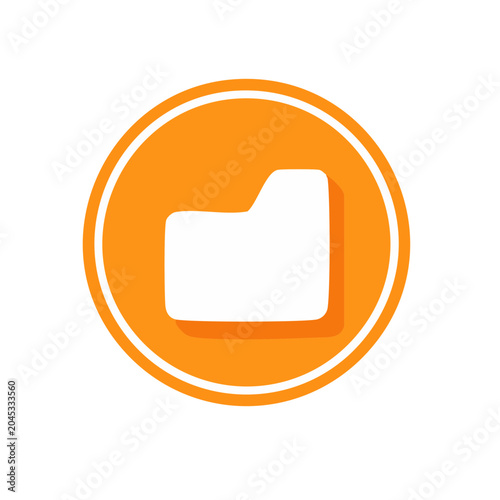 Orange folder icon on white background