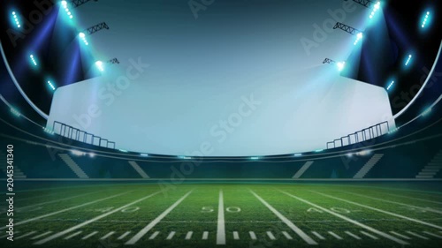 American football night stadium Sport advertisement 4K video	
